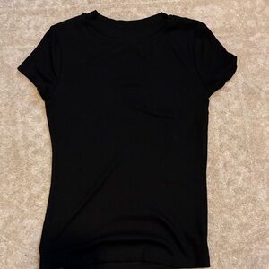a new day Black Short Sleeve ribbed tee